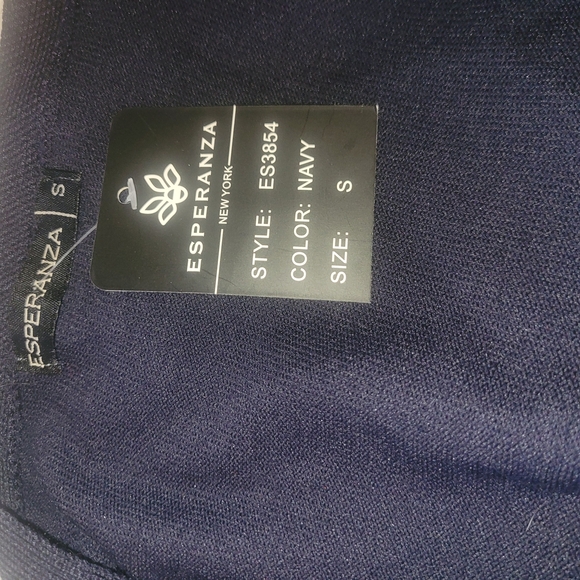 Esperanza Embroidered Navy Open Cardigan S - Picture 7 of 7